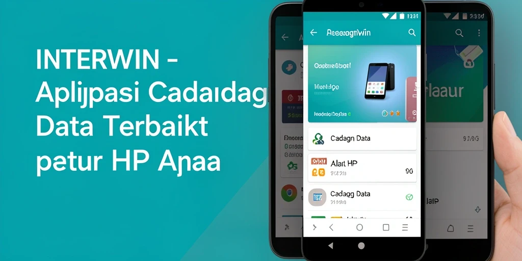 Tampilan antarmuka INTERWIN yang mudah digunakan untuk cadangan data.