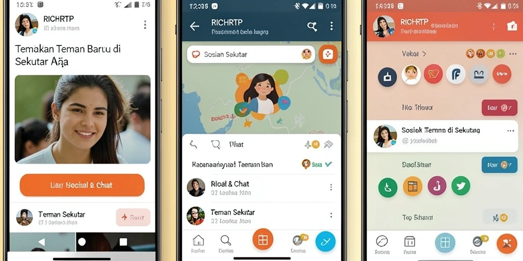 Tampilan antarmuka pengguna RICHRTP yang modern dan sederhana.