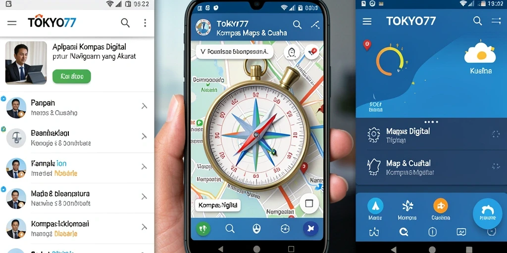Tampilan antarmuka TOKYO77 yang jelas dan memudahkan navigasi.