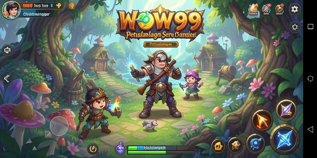 Tampilan antarmuka dan gameplay petualangan yang menakjubkan.