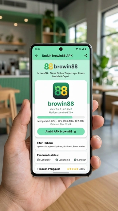 Tampilan halaman APK browin88