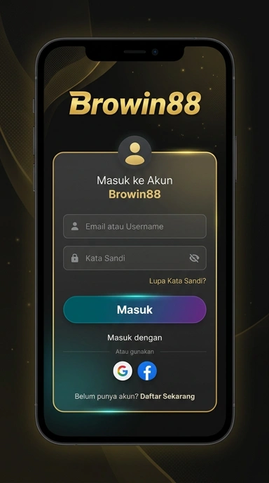 Tampilan halaman login browin88